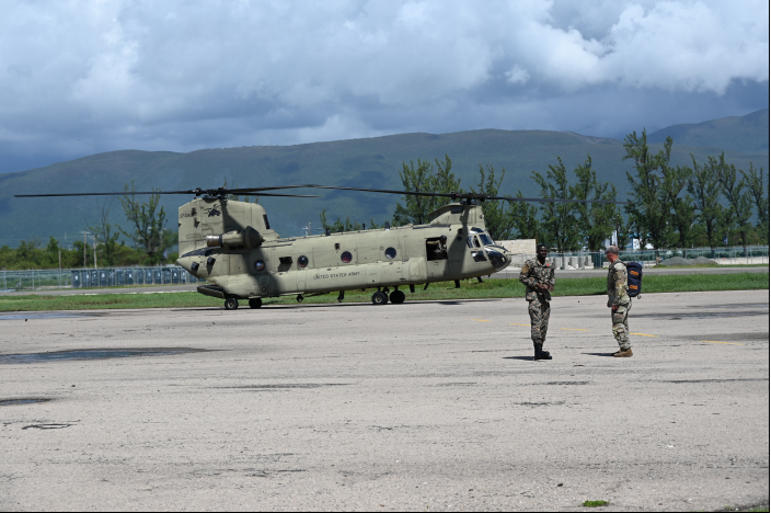 USEmbassyJA's tweet photo. Led by the U.S. Department of State, Joint Task Force-Bravo began deployment to Kingston, Jamaica, yesterday, on a mission to provide humanitarian and disaster relief assistance following Hurricane Melissa.  Three CH-47 Chinooks from the 1st Battalion, 228 Aviation Regiment, carried 40 service members and supplies as part of the initial effort to provide immediate, lifesaving and humanitarian support. They will provide ongoing U.S. disaster relief assistance missions requested by the government of Jamaica.