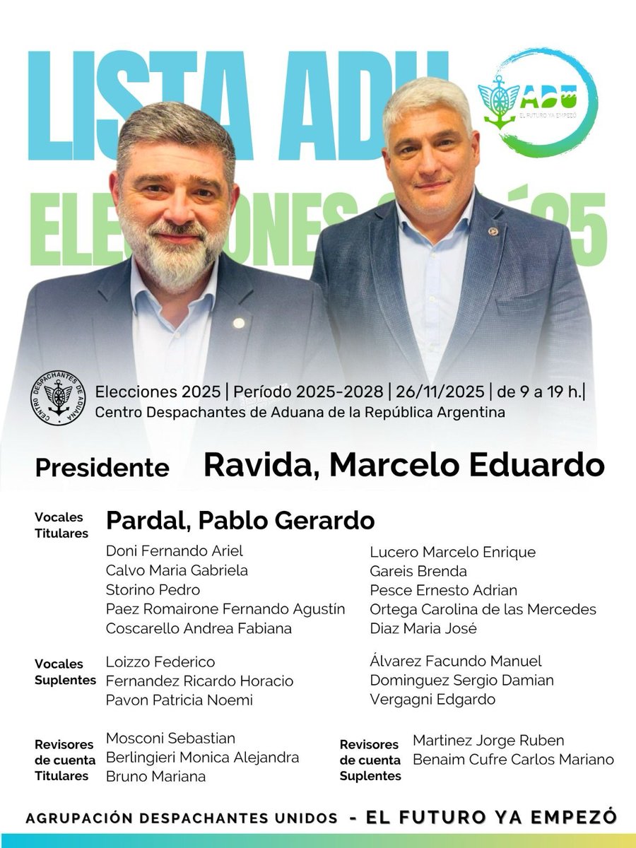 RavidaME's tweet photo. Vamos ADU !
El futuro ya comenzó !
@AgrupacinDespa1 
@CDARepArg https://t.co/etNJqgDMW6