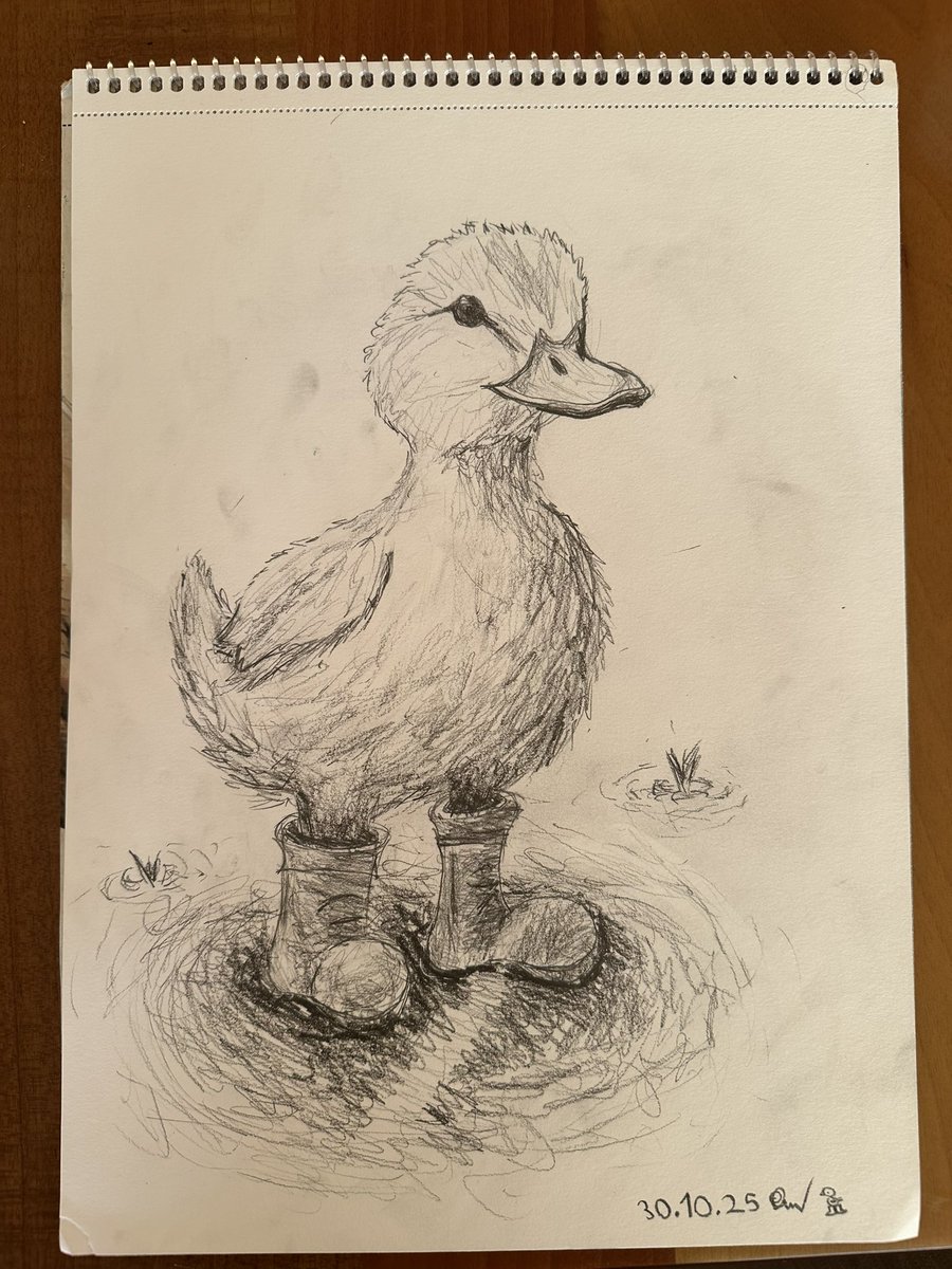 Kızımın (10) son çizimi. 
Bittim yağmur çizmesinin kattığı şirinliğe:)