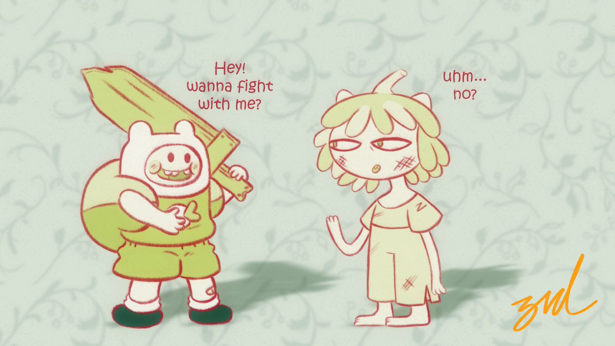 What if...? 
Huntress Wizard and Finn had met before?
They're Smol

#adventuretime #fionnaandcake #huntresswizard #finnthehuman