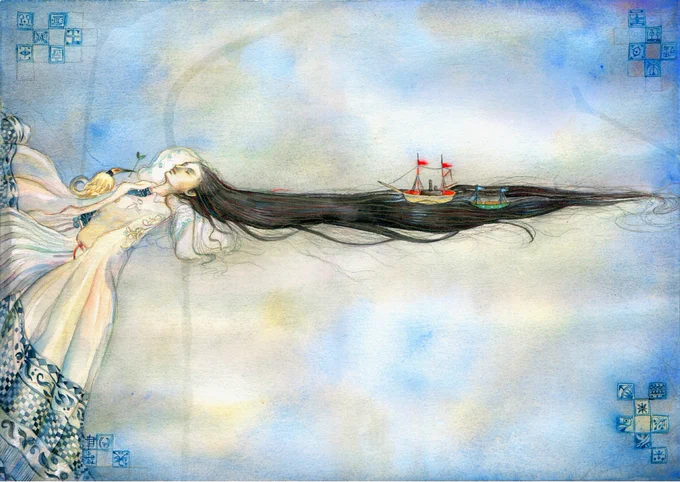 ありがとうございます。透明水彩の使い方で一番影響を受けたのはツヴェルガーという絵本作家なので、そう感じるのかも知れません。影響受けてた頃の絵です