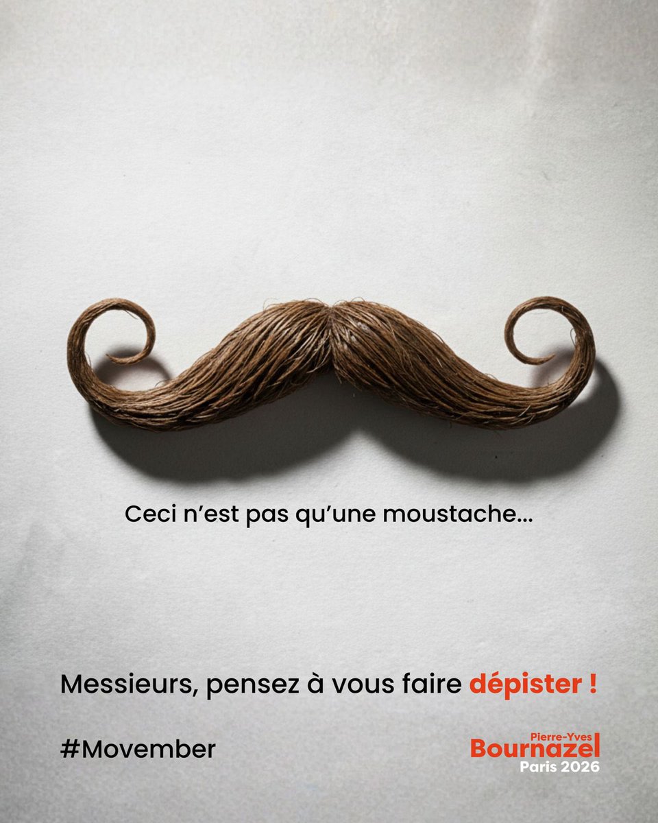 1 homme sur 8 : c’est votre père, votre frère, votre ami… ou vous.

Le dépistage du cancer de la prostate sauve des vies.
#Movember 🥸