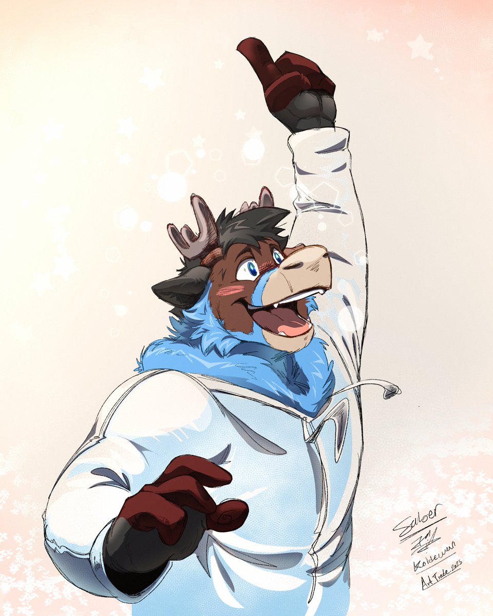 Art trade w/ <a href="/Saberdeer/">A deer named Saber</a> 🦌✨😊