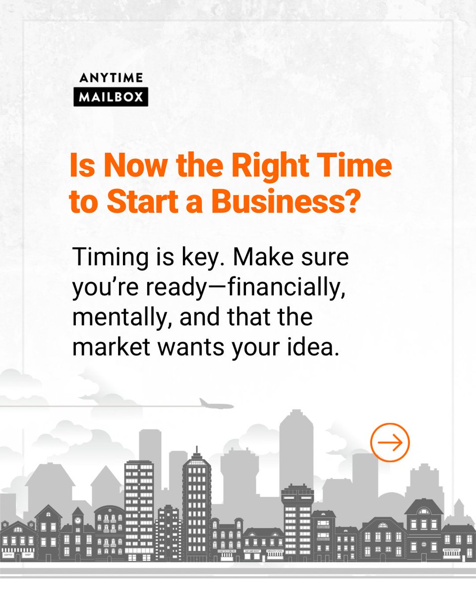 AnytimeMailbox's tweet image. Think you&apos;re ready to start a business? Answer these questions first. ✅

#Entrepreneur #BusinessTips #SmallBusiness #BusinessGrowth #AnytimeMailbox