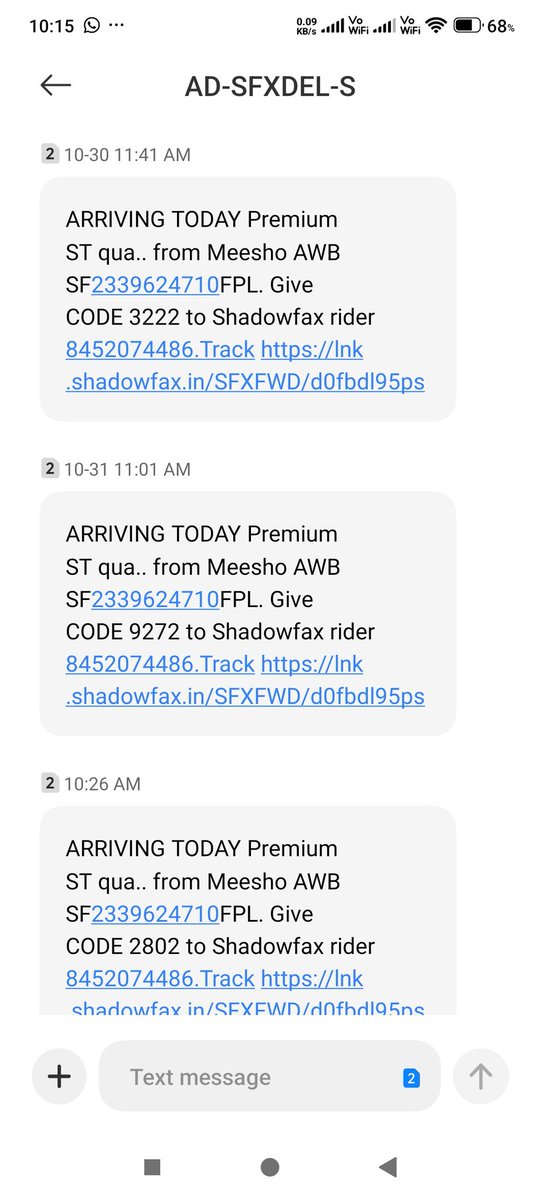 4pocketfriendly's tweet image. On 25 october I had placed order for gas regulator and gas pipe.I got an sms that my order  has arrived in Mumbai on 30 oct but thrice the delivery boy faiedl to deliver. #meesho &amp;amp; #shadowfox please look into this issue and please solve it.