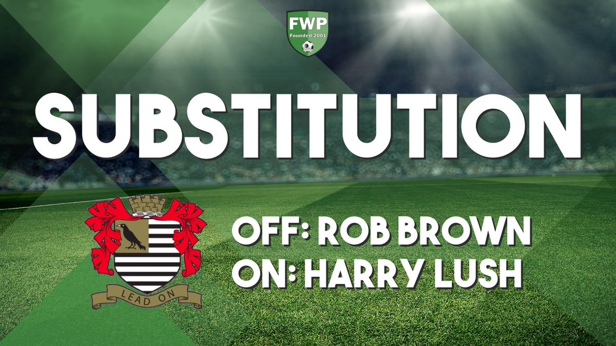 SUB: Harry Lush replaced Rob Brown (83')