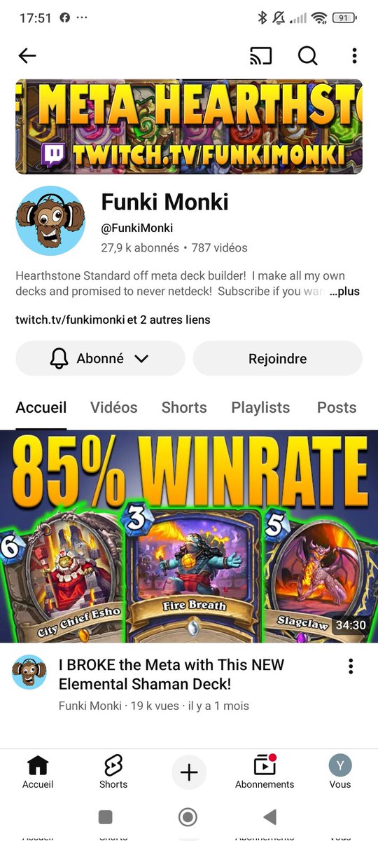 Yannriri's tweet photo. @FunkiMonkiHS @PlayHearthstone Yannriri on YT. Thanks https://t.co/vnpHCLLQxV