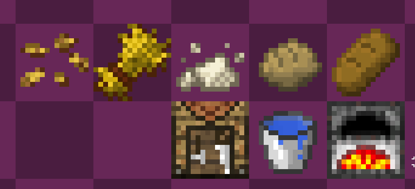 CarrajoPop49801's tweet image. #minecraft #pixelart #datapack #mcremashuptwt  #art 

Making bread in a different way!!

( I was trinyg to find a datapack for 1.21.4 that let me make this, and I made programmer art sprites for it, sadly it didnt work and now idk what to do with these sprites)