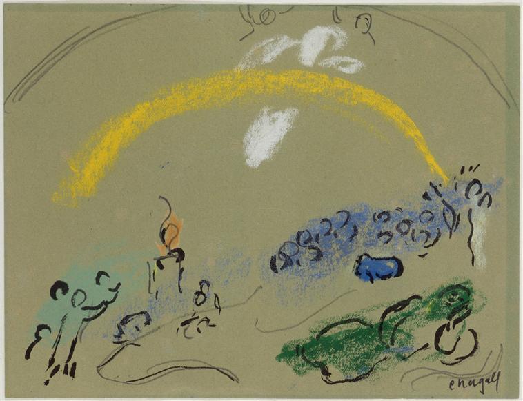 Noah and the Rainbow #artbots #chagall
