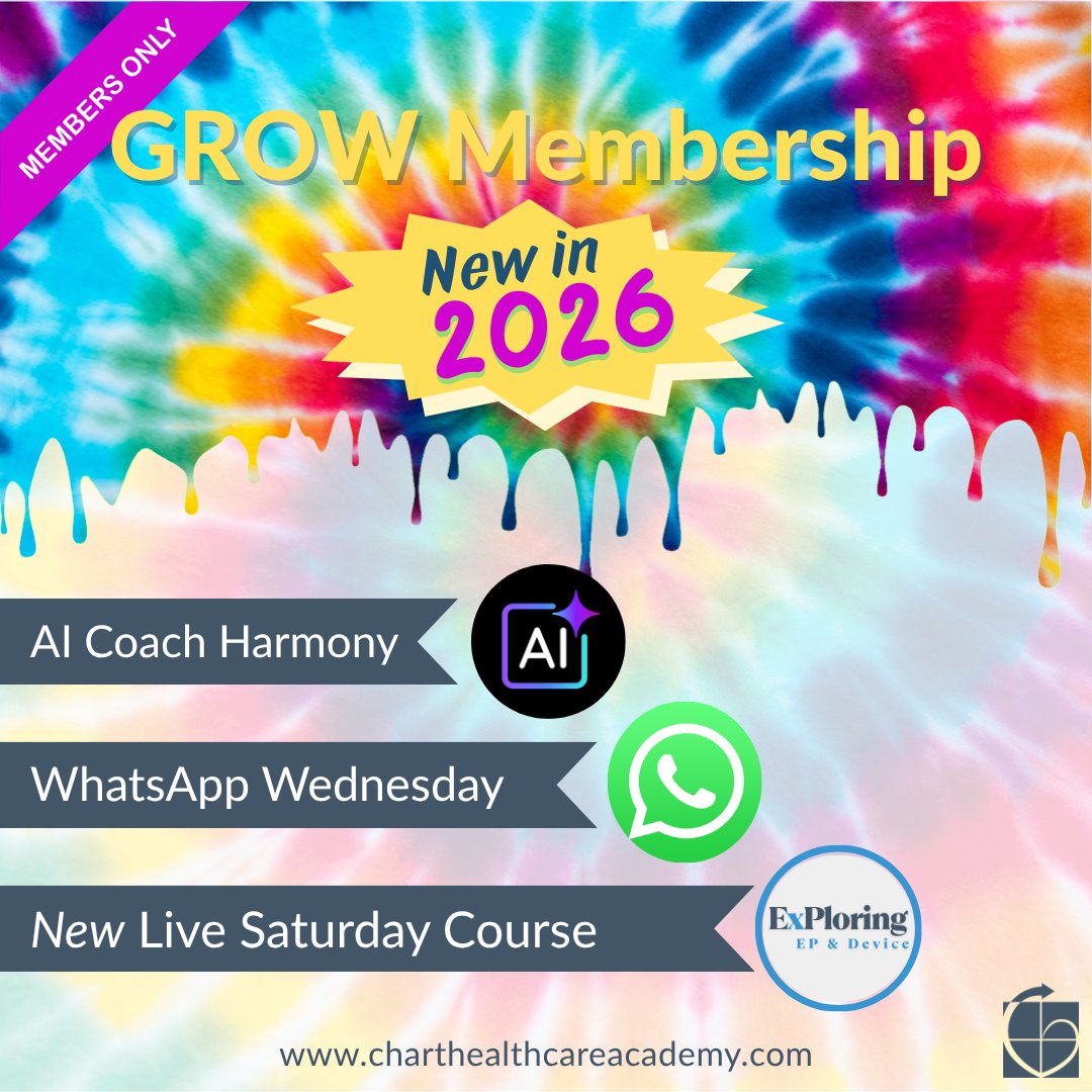 ChartAcademy's tweet image. 🚀GROW Membership Drive is ON!🏃🧟🎃

Oct 31 – Nov 30
unlock a year of clinical confidence + unbelievable perks!

💰 $75 course bundle
🎓 FREE Coach + Study Plan
🧠 FREE ExPloring EP - 6.0 CEUs virtual
🔗 bit.ly/3sPIfKM 

#EPeeps #CHARTpeeps #MedTech #WhatsAppWednesday