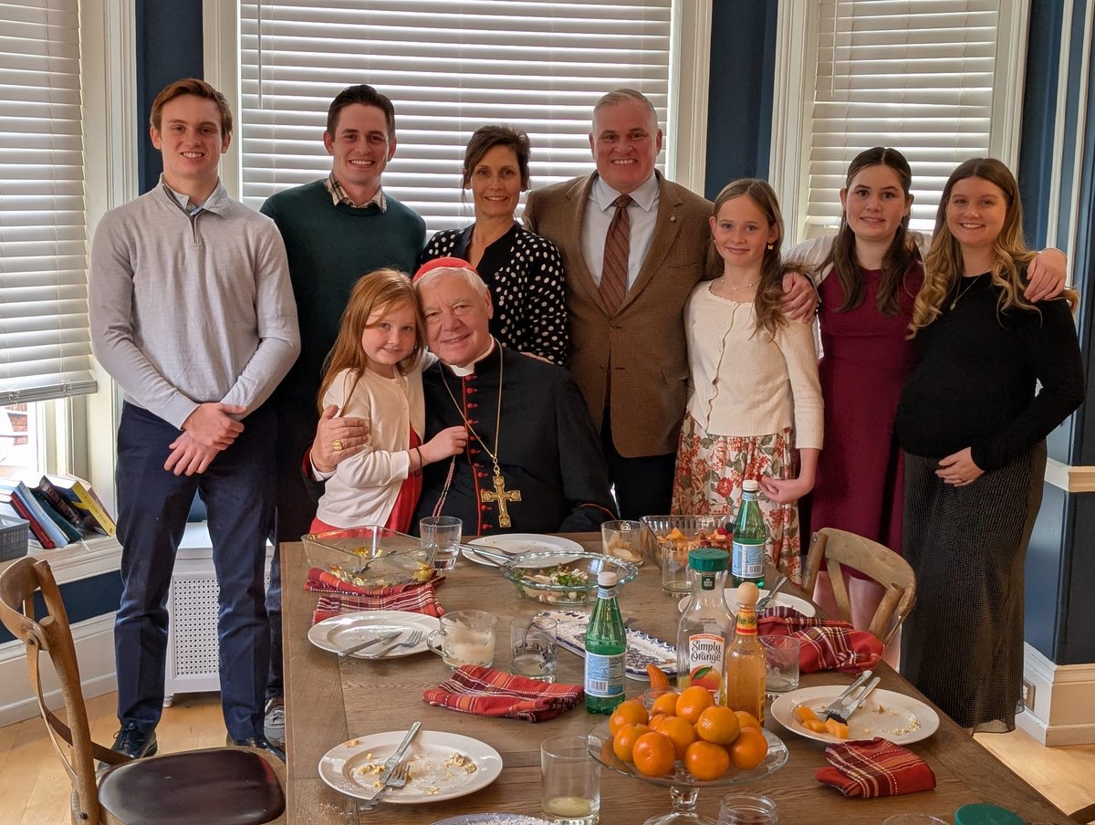 Such a wonderful morning with Cardinal Gerhard Mueller blessing our family.  A great hero for the family, life, and the Faith.