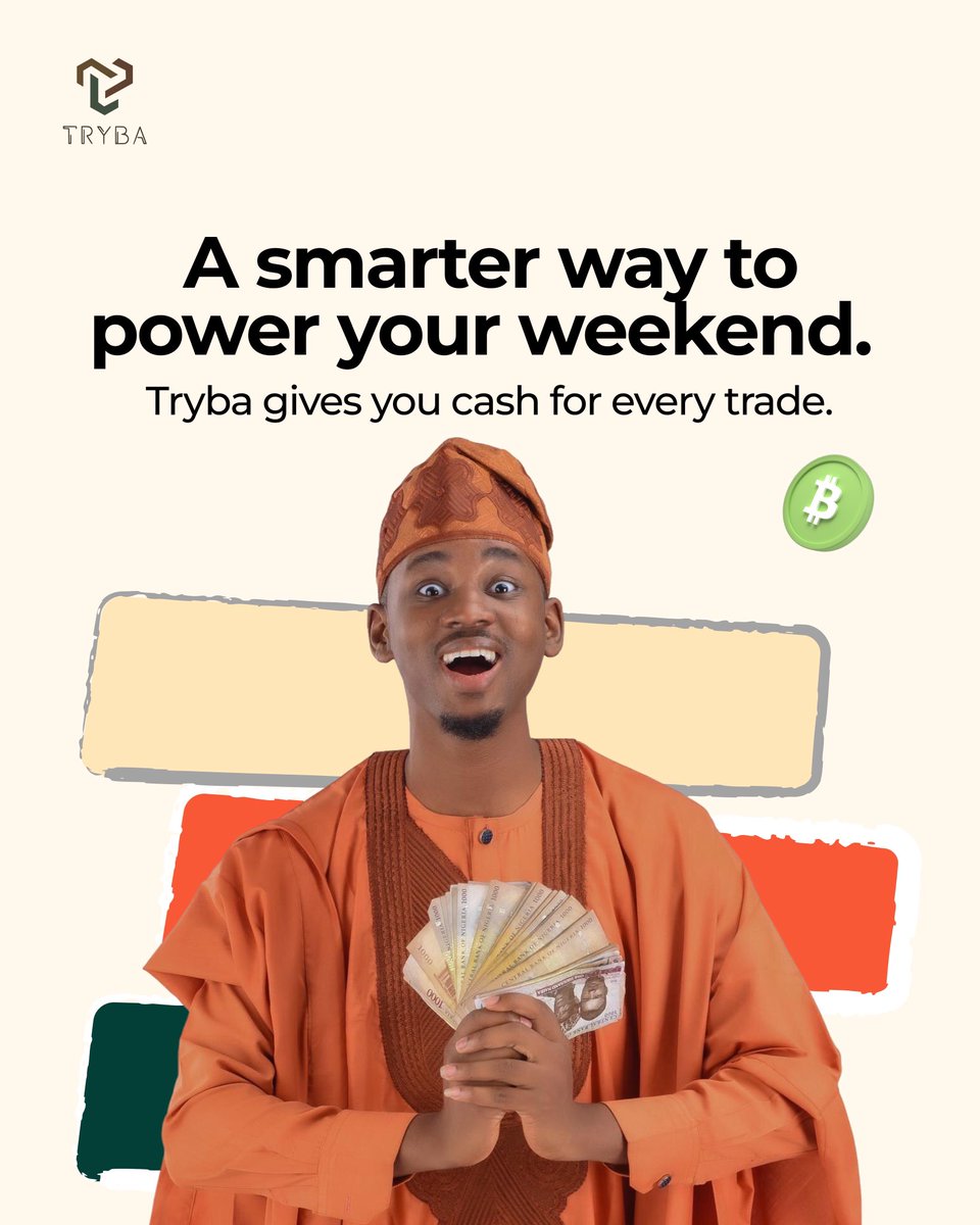 trybagc's tweet image. Weekends are for cash outs 💸 
Trade your gift cards with Tryba and start your weekend right!