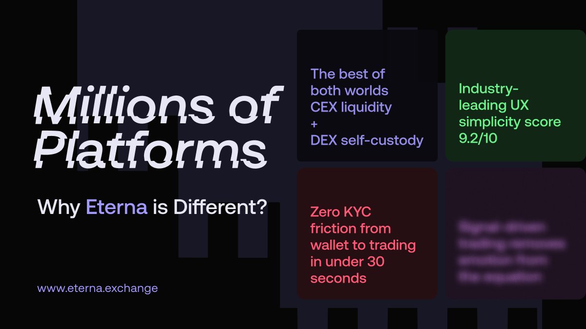 Eterna_Hybrid's tweet image. You’ve seen a glimpse of what’s coming.
Liquidity. Freedom. Simplicity. Precision.

But the story isn’t fully told.
There are elements still beneath the surface.

Can you guess what remains unseen?

Eterna - trust the Signal.