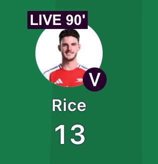 Considering my team name, it’s a bit mental I don’t have this guy in my team 😂

Eze ➡️ Rice next transfer??