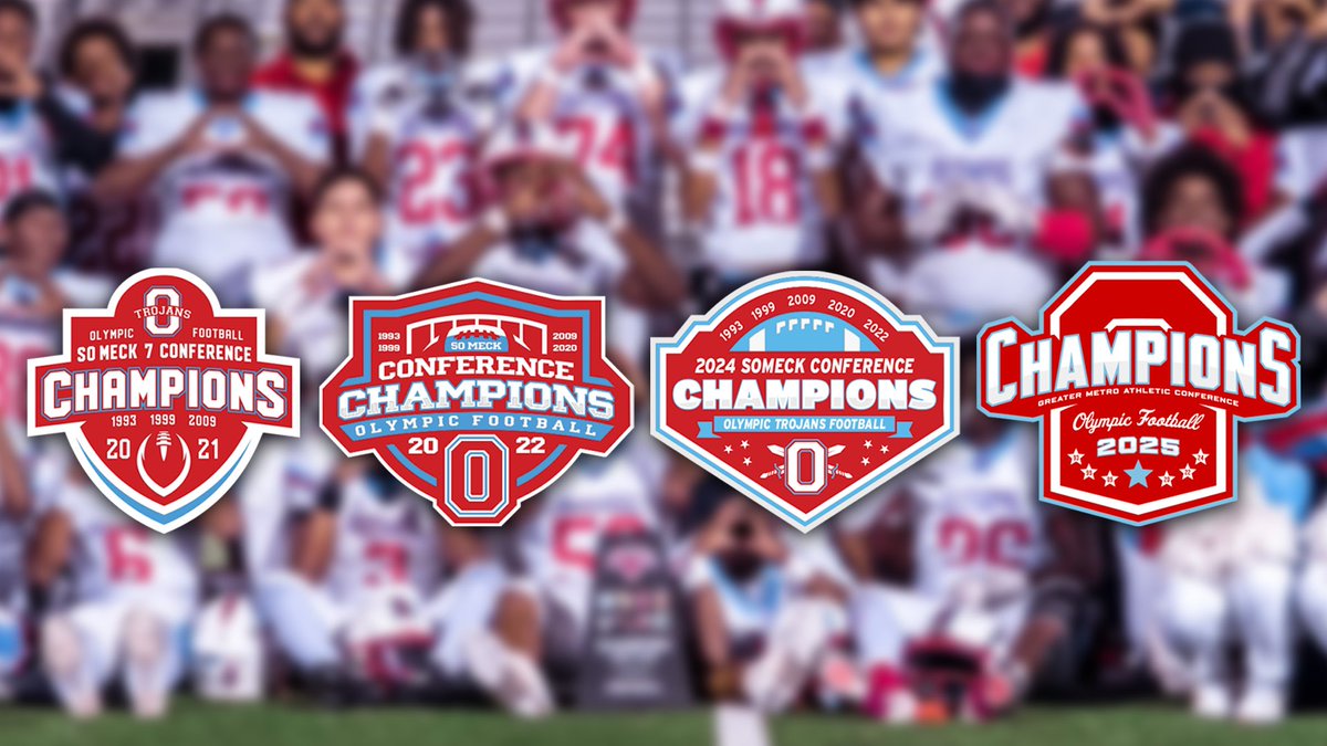 When we won our first conference at <a href="/OlympicFB/">⭕️lympic Football</a> under <a href="/coachemupT/">Brandon Thompson</a> in spring 2021 Coach asked me to put together a logo for championship gear.

Five years and 4 logos later it’s still a privilege.

Congrats to the players and staff! Most successful era in Olympic Football history.