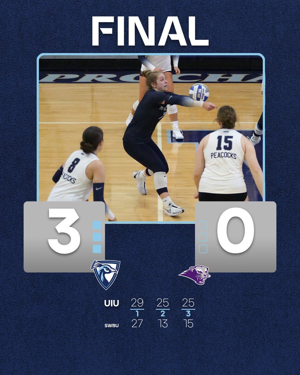 🏐: Final

Martha Pace: 11 kills, 8 digs
Kailey Porter: 9 kills, 3 aces, 5 blks
Grace Fruzen: 31 asts, 12 digs
Morgan Block: 24 digs, 1 ace

#FeathersUp | #CreateYourlegacy | #GLVCwvb