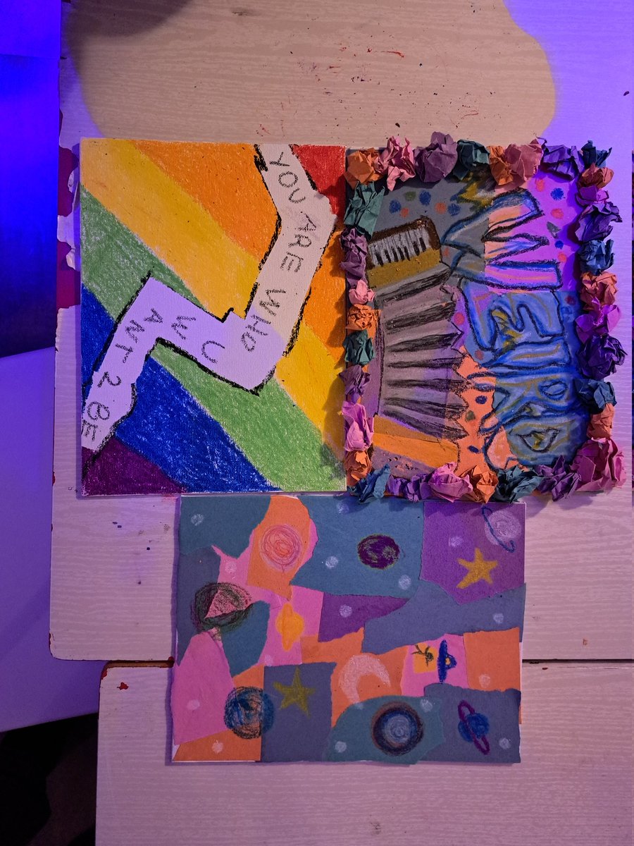 28/10- such a handsome on crafts session at ##HyperCyberYouthProject doing some collage with coloured paper and some oil pastel drawings of personal inspirations. What a great evening! #art #youthwork #workshop #photos #youth