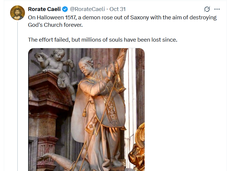 Not what happened at all. Luther just wanted to have a conversation. He wanted to save Roman Catholicism from itself. 

But it didn't want to be saved.