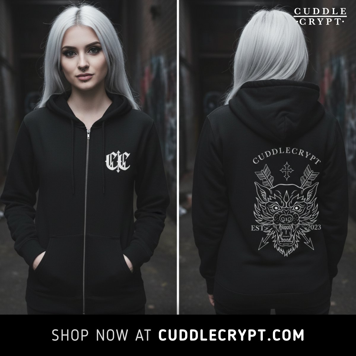 CuddleCrypt's tweet image. Keep your pack close. Trust no trends. 🐺

Shop here → cuddlecrypt.com/products/mark-…

#CuddleCrypt — streetcore zip-up built for loyalty and bite.

Run with us at CuddleCrypt.com ⚔️