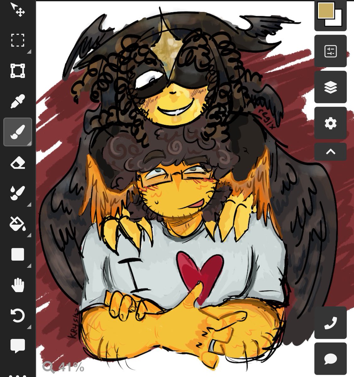 Regjix's tweet image. magma coll wirh @KR4SHZ :D
#robloxart #telashed