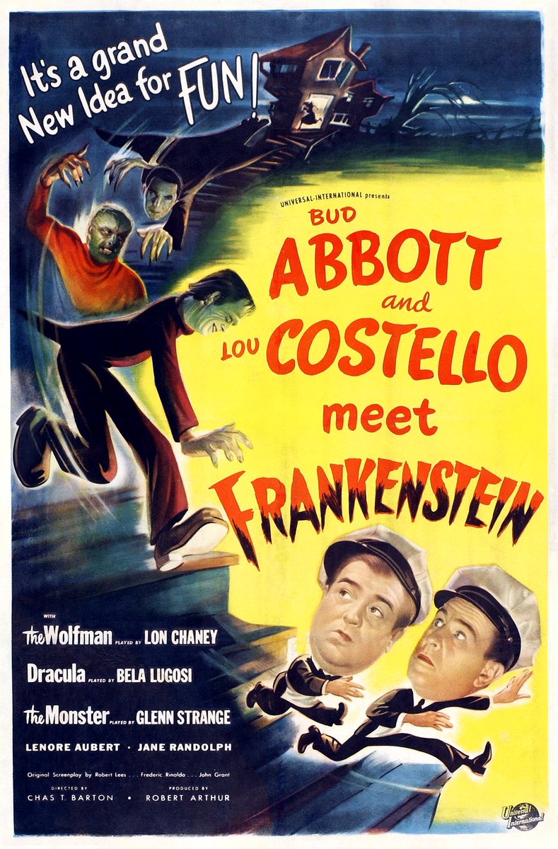 It's a monster mash with Bud and Lou! "Abbott and Costello meet Frankenstein" starts NOW! #Svengoolie
