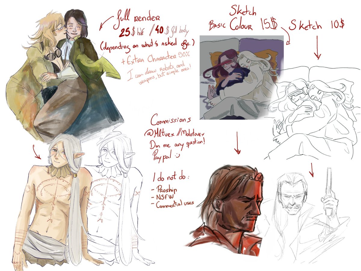 mltvex's tweet image. Hi I’m finally opening commissions, wanted to share this here, and well, that’s it, dms are always open ☎️ #Commissions
