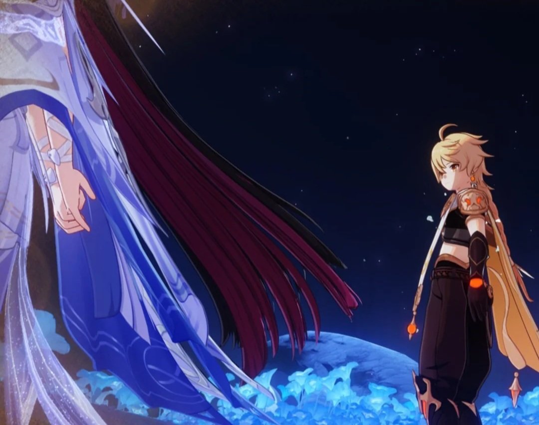 UTAKSMXZ's tweet image. So, after some thinking, I came to the conclusion that HoYo made all these references to &quot;Cyberpunk: Edgerunners&quot; on purpose. &quot;Lazzo in Winter Night&quot;was released on July 11, 2022, while &quot;Edgerunners&quot; came out in September of that same year. 
↓More on the screenshot↓
#Aetherbina