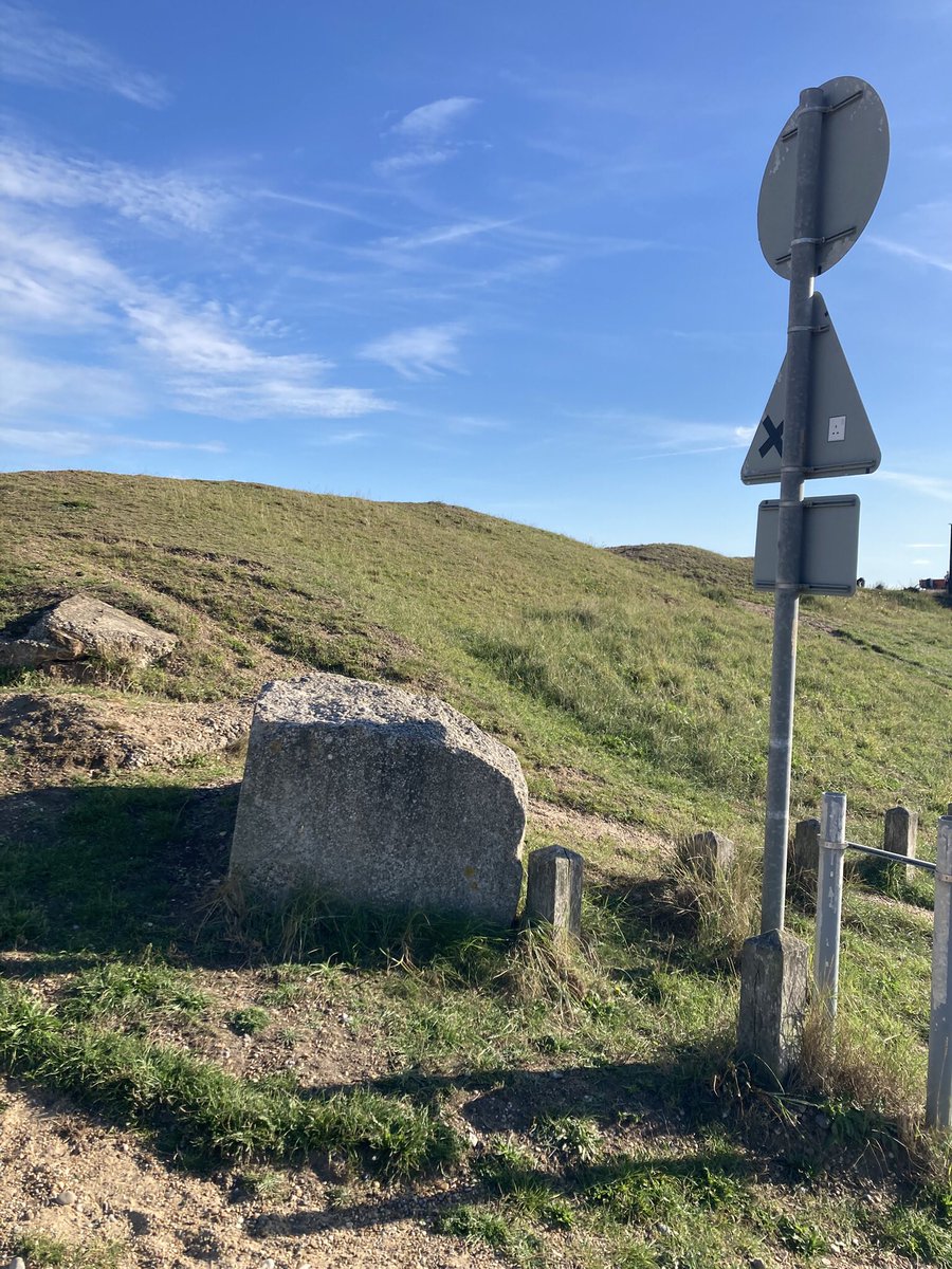 Remains of a World War Two anti-tank obstacle, behind #Dunwich Beach on the edge of the Beach car park.