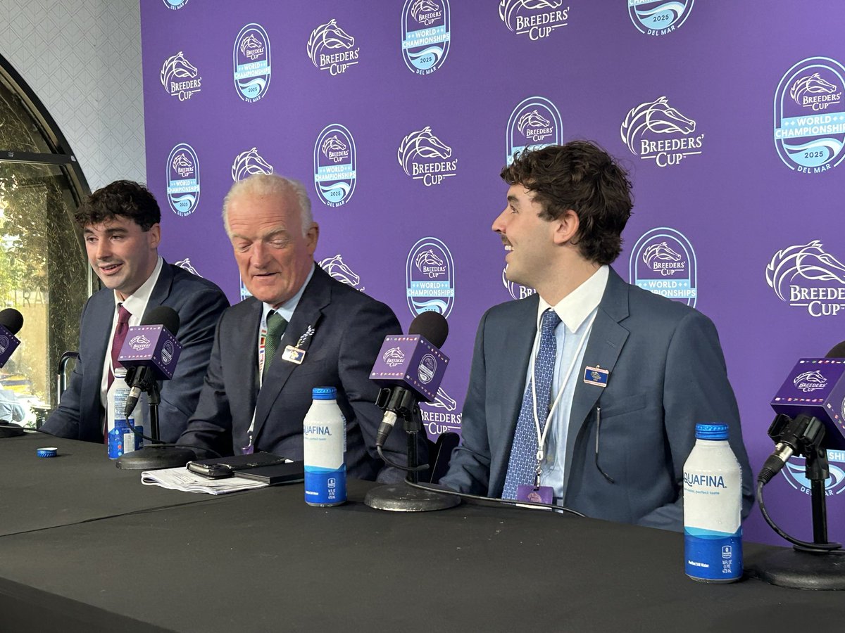 Willie Mullins: “Someone just handed me a full glass of bourbon - after that, it went down in one. I hope I don’t fall off my chair.”