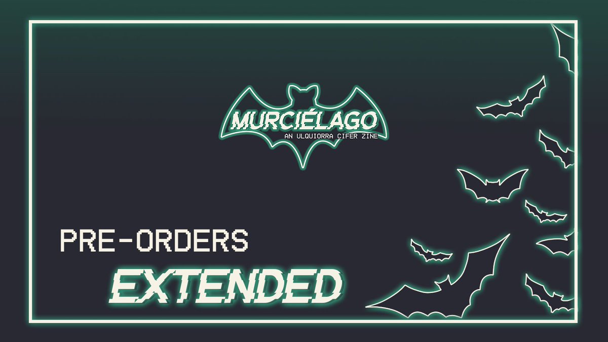 💚PRE-ORDERS EXTENDED💚

Trick or treat!! And we chose treat 🍬 So we are extending pre-orders for 2 WEEKS! 

🔽Shop🔽
ulquiorrazine.bigcartel.com