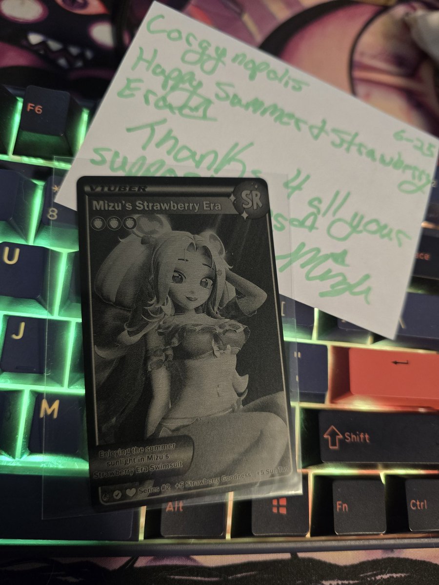 Thank you <a href="/MizukiCreates/">Mizuki 🌸💧3D Cyber Vtuber💧🌸</a> ! I got my card and it looks freaking sick! Much love ❤️