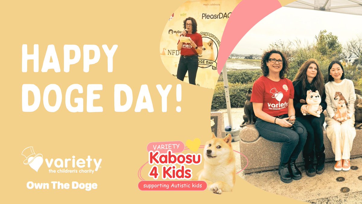Happy Doge Day! Wishing this very special community much joy as you celebrate today♥️if you'd like to donate today to support our Kabosu 4 Kids project with <a href="/ownthedoge/">Own The Doge 🐶🖼</a> and <a href="/kabosumama/">かぼすママ</a> (thank you so much for your amazing support) visit our official donation form at