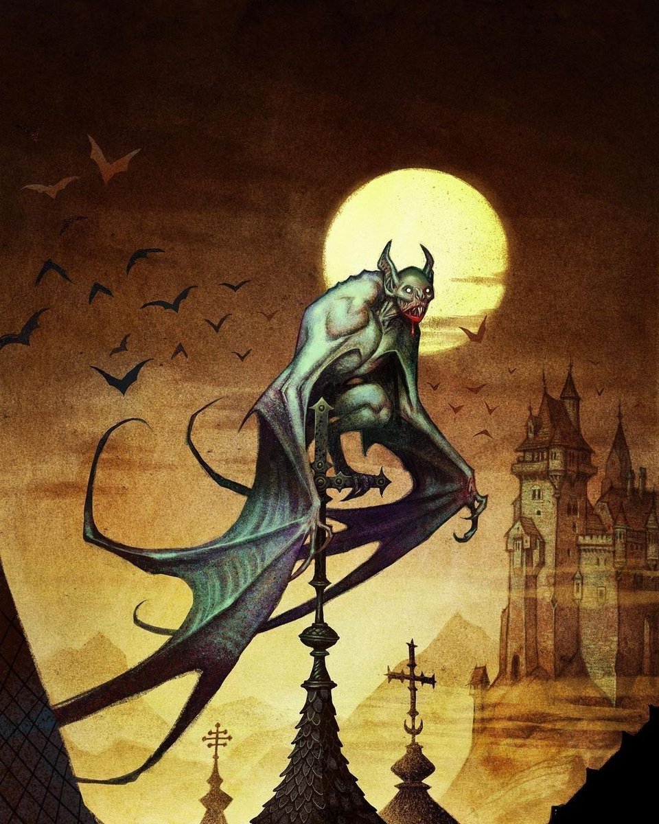 Vampire Perch. Art by Johan Egerkrans 🦇💀