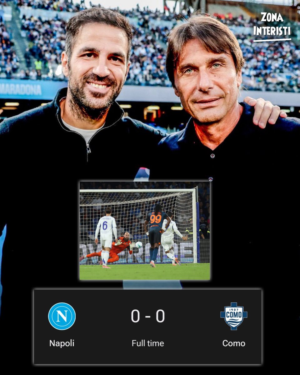 zonainteristi_'s tweet photo. #HasilRival
Napoli bermain imbang dengan Como. Anak asuhan Fabregas itu bisa saja menang jika #Moratta berhasil mencetak gol dari titik putih! https://t.co/KnYrqwAEKA