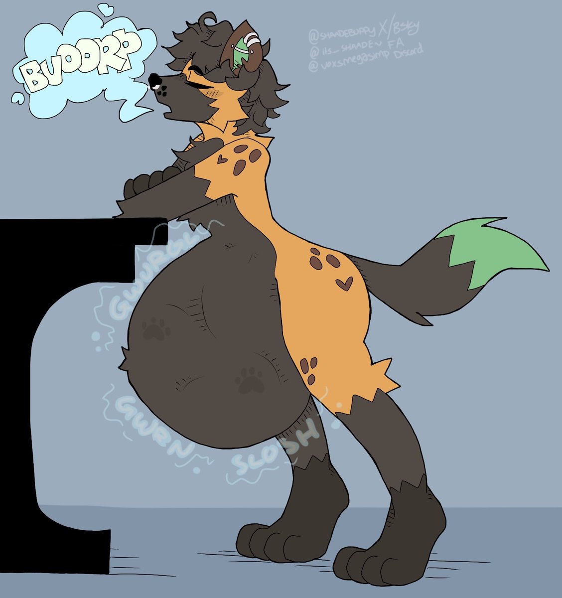 Taking a minute to settle🥴
Art by <a href="/shaadebuppy/">shaade</a> thanks ^_^

#vore