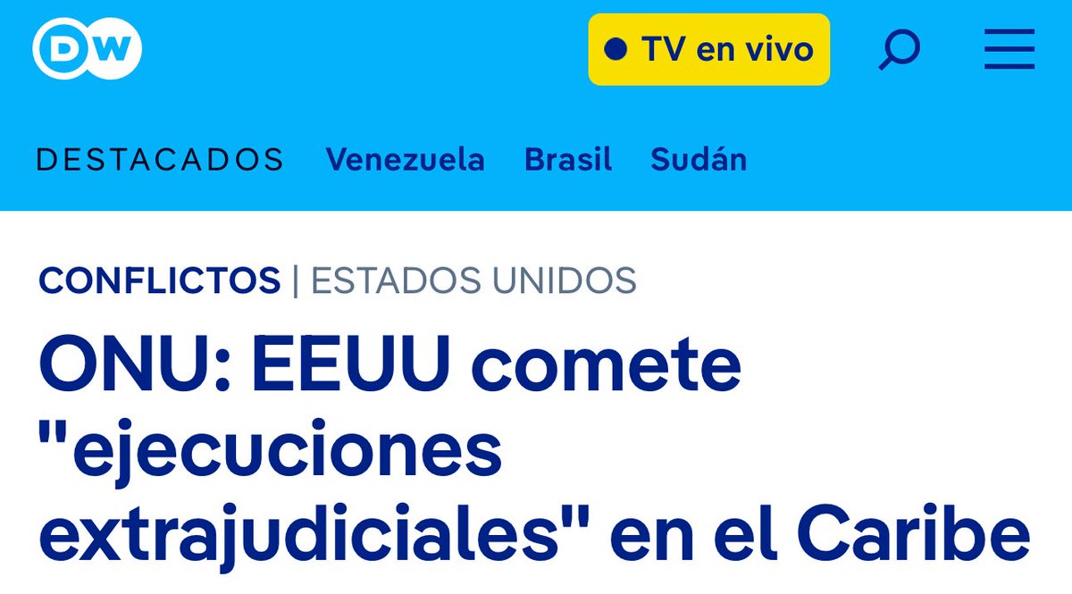 CamiloRomero's tweet image. Hasta la ONU, de forma tardía, pero vehemente, critica ahora a Trump por sus bombardeos a ocupantes de lanchas en el Caribe y los califica como ejecuciones extrajudiciales.

Una denuncia que hace rato hizo Colombia y por lo que políticos insensatos de ambos a países llamaron…