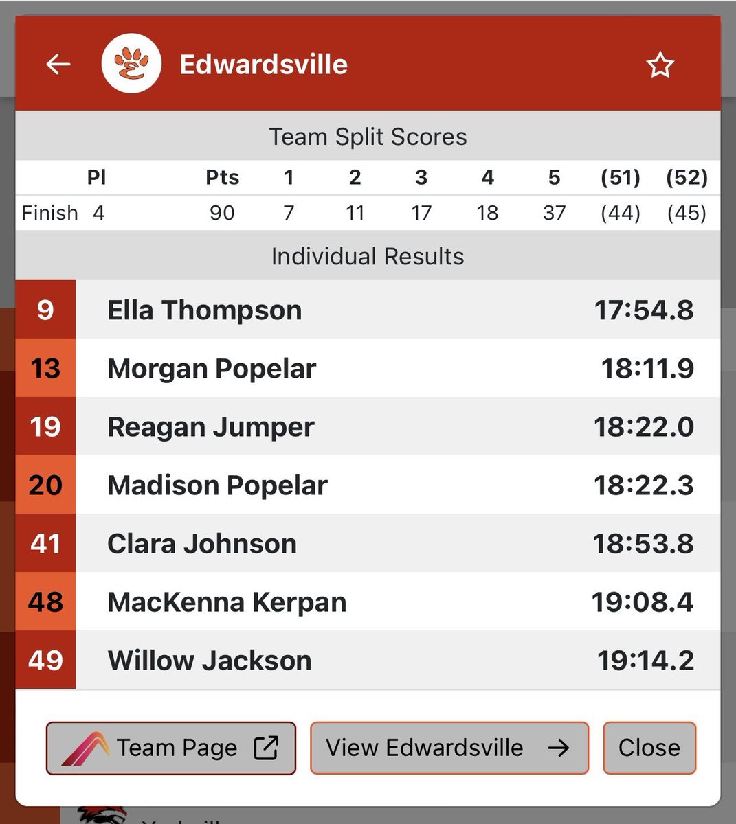Edwardsville618's tweet image. 🏃‍♂️🏃‍♀️ Survive and Advance!
Both our Boys and Girls Cross Country Teams are heading to the IHSA State Meet after quality performances at today’s Sectional! 🌟

Congratulations to all the runners and coaches — your hard work has paid off! 🙌
Next stop: Peoria 💪🐾🧡