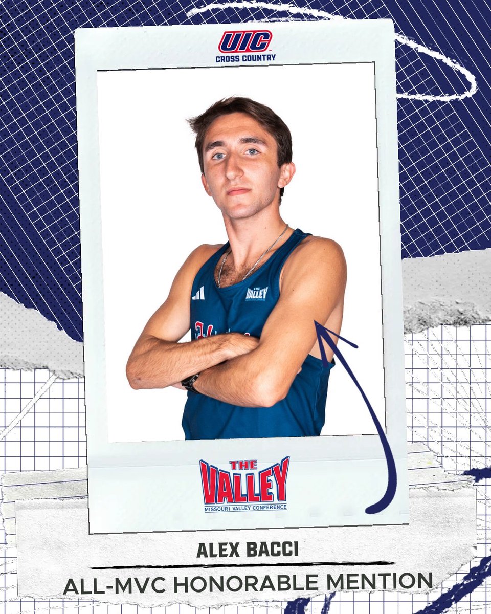 UIC_XCTF's tweet image. ALL-MVC HONORABLE MENTION 🏆

With a 11th place finish at the Missouri Valley Conference Championships, Alex Bacci received All-MVC Honorable Mention 🔥

#ChicagosCollegeTeam