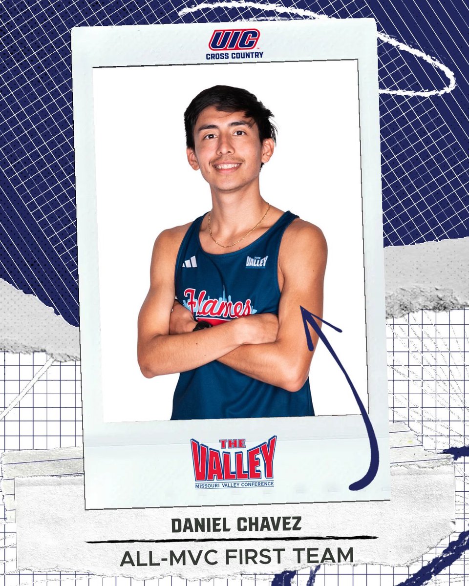 UIC_XCTF's tweet image. ALL-MVC FIRST TEAM 🏆

With a 3rd place finish at the Missouri Valley Conference Championships, Daniel Chavez received All-MVC First Team 🔥

#ChicagosCollegeTeam