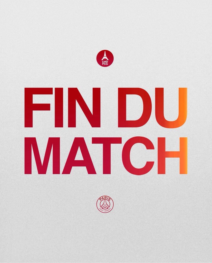 C’est terminé ! 

Le PSG gagne au bout du suspens et termine la rencontre avec 77% de possession… 🔴🔵

Pour rappel, c’était 76% face à Dunkerque, 74% face au Stade Briochin et 71% contre Le Mans…