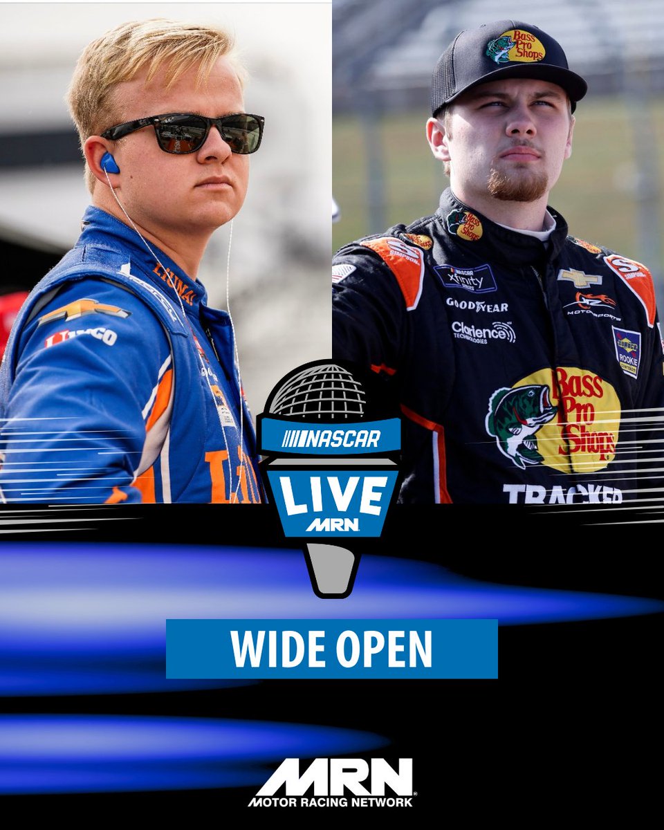 MRNRadio's tweet image. NASCAR Live Wide Open | 11.1.25
This week @ThePostman68 chats with Truck Series championship contender, @TylerAnkrum and on the Xfinity Series side @chriswilner26 sits down with @Carson_Kvapil.
💻 Listen: MRN.com/nascarlive
🟢 Spotify: nas.cr/3seSXXx
🍎 Apple:…