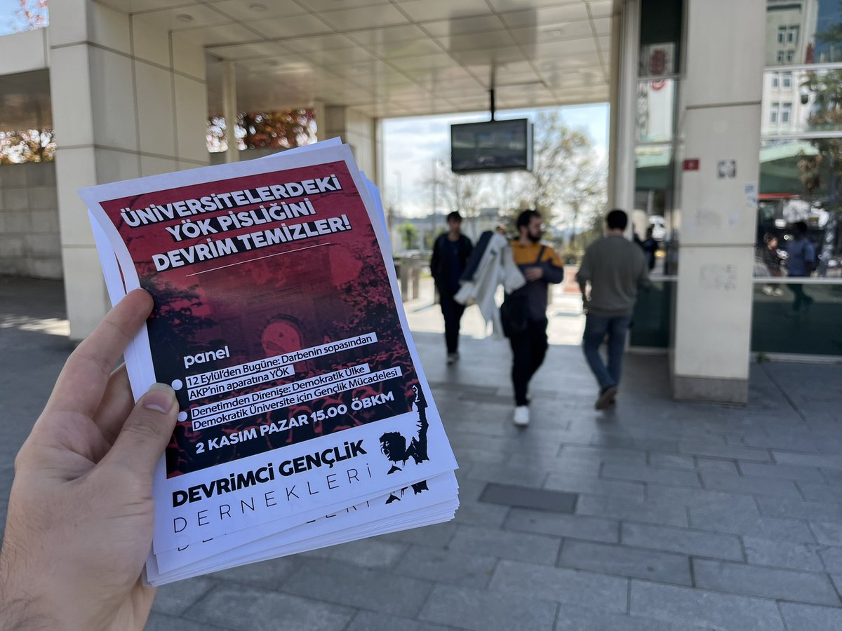 devtek_'s tweet image. 📍 İTÜ Ayazağa

6 Kasım’a giderken demokratik ülke - demokratik üniversite ve YÖK&apos;ü konuşmak için panelde buluşuyoruz.

📅 2 Kasım 15.00
📍Önder Babat Kültür Merkezi
☎️ 0537 788 1968