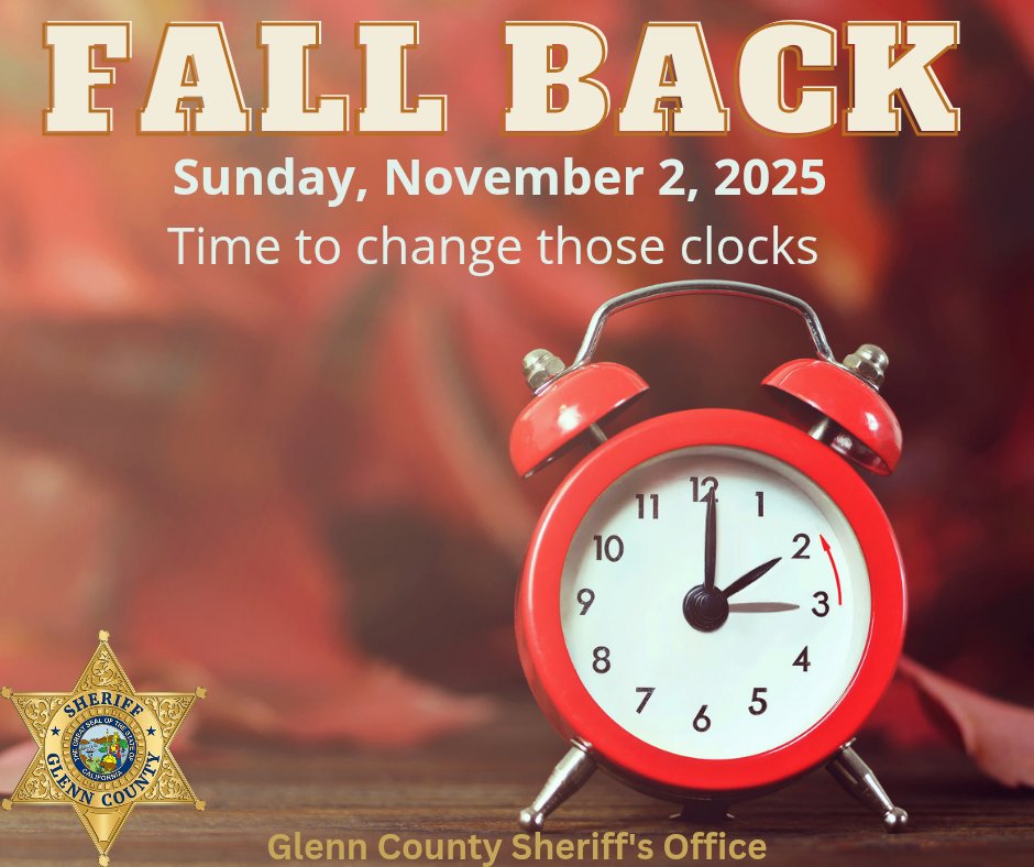 Don't forget to change your clocks tonight, falling back one hour. 
Take a few minutes to change the batteries in your flashlights and smoke alarms and rotate any food or water stocks. This will help prepare you for storm related power outages or holiday fire hazards.