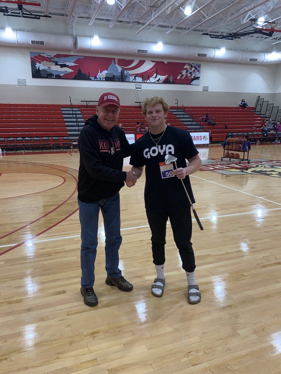 It pays to come to IUK Basketball! Made a putt from the 3 point line for a $50 Meijer gift card!