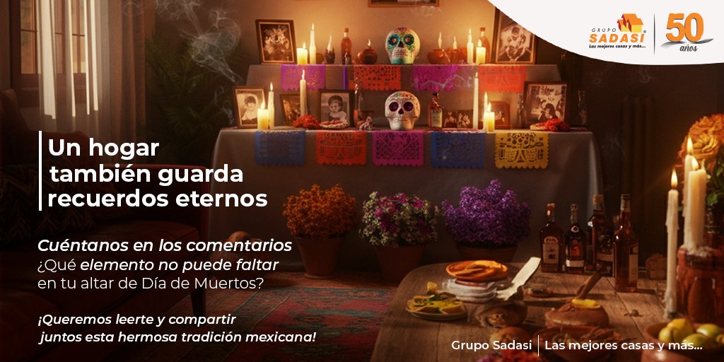 En cada hogar vive la memoria de quienes más amamos. 🏡
Este #DíaDeMuertos les rendimos homenaje desde casa. 💜 ✨