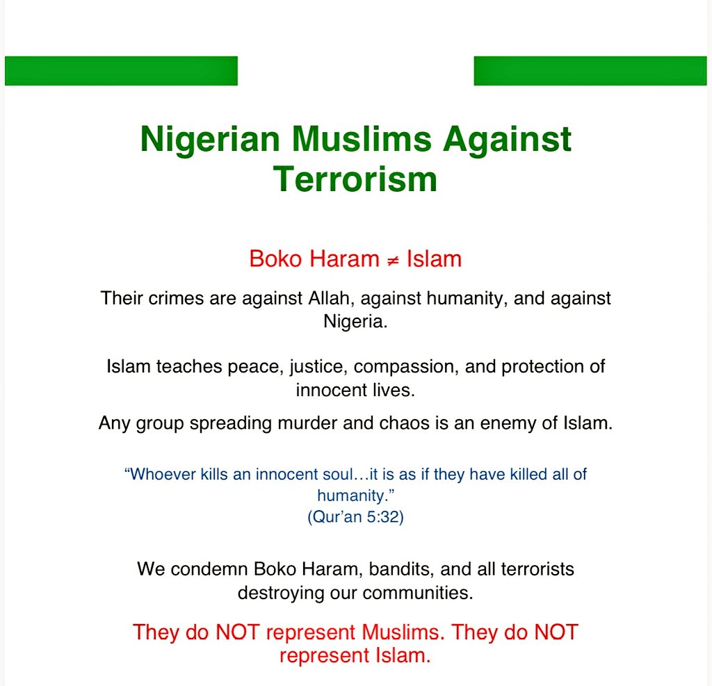 REPOST If you be Naija Muslim wey no dey support terrorists and bandits wey dey scatter our country.

If you believe say their wahala no follow Islam and na pure wickedness, stand gidigba and let the world know. 

RT + COPY &amp; QUOTE 📢