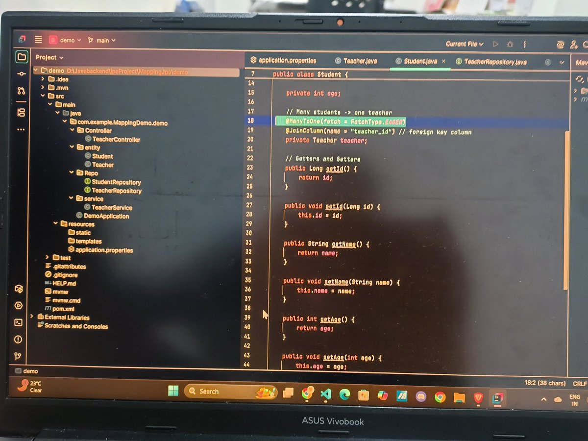 Harsh52c's tweet image. 🧠 Today’s Work Summary

Revised Pagination, Authentication &amp;amp; Authorization

Practiced File Uploads using Cloudinary + Multer

Explored Java Backend mappings (One-to-One, One-to-Many, etc.)
Built a small project to apply the concepts.
#RoadToPlacement