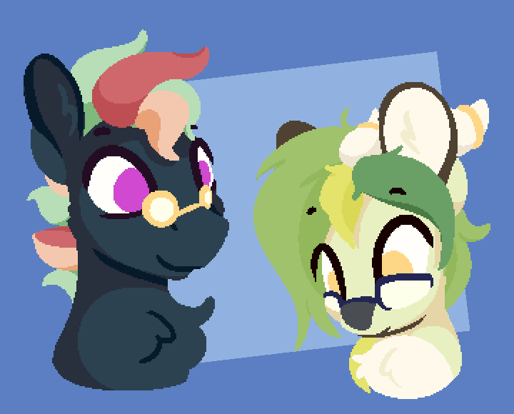 A couple of glasses nerds 👓
#mlp #pony #deer