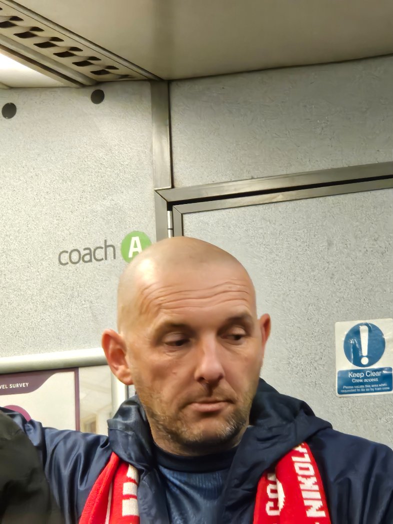 RosannaMcGlone's tweet image. Huge scrum to get on the Nottingham- Lincoln train, but chivalry is not dead. This guy had a seat, but stood up and called down the carriage, asking if any woman wanted his seat. #Kudos👏 #NFFC