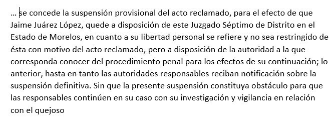 PepeMontes11's tweet image. Jaime Juárez obtiene suspensión provisional; no podrá ser detenido
El ex titular de la Comisión Estatal del Agua (Ceagua) y cercano colaborador del exgobernador Cuauhtémoc Blanco, Jaime Juárez López, obtuvo una suspensión provisional otorgada por el Juzgado Séptimo de Distrito…